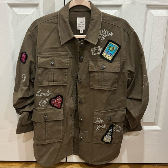 NWT CINQ A SEPT ALL AROUND THE WORLD VERA EMBROIDERED PATCH JACKET IN SIZE MED - Picture 4 of 6
